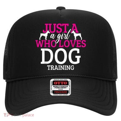Dog Training Dog Trainer High Crown Mesh Back Trucker Hat