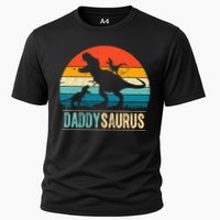 Daddysaurus T-Rex Dad Dinosaur Daddy Saurus Fathers Day Cooling Performance Crew T-Shirt