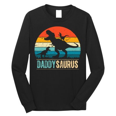 Daddysaurus T-Rex Dad Dinosaur Daddy Saurus Fathers Day Long Sleeve Shirt