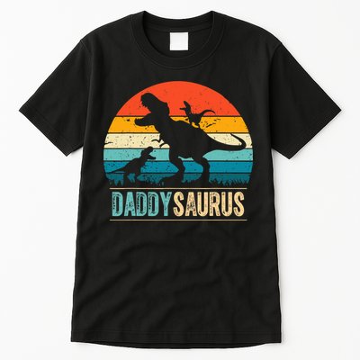 Daddysaurus T-Rex Dad Dinosaur Daddy Saurus Fathers Day Tall T-Shirt