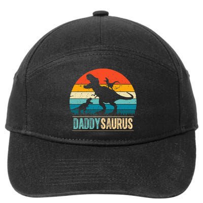Daddysaurus T-Rex Dad Dinosaur Daddy Saurus Fathers Day 7-Panel Snapback Hat