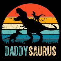 Daddysaurus T-Rex Dad Dinosaur Daddy Saurus Fathers Day 7-Panel Snapback Hat