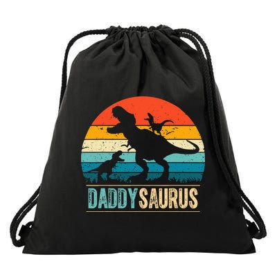 Daddysaurus T-Rex Dad Dinosaur Daddy Saurus Fathers Day Drawstring Bag