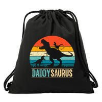 Daddysaurus T-Rex Dad Dinosaur Daddy Saurus Fathers Day Drawstring Bag