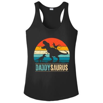 Daddysaurus T-Rex Dad Dinosaur Daddy Saurus Fathers Day Ladies PosiCharge Competitor Racerback Tank