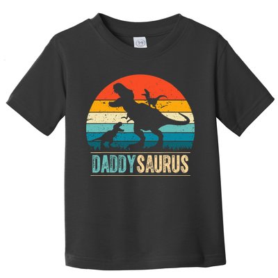 Daddysaurus T-Rex Dad Dinosaur Daddy Saurus Fathers Day Toddler T-Shirt