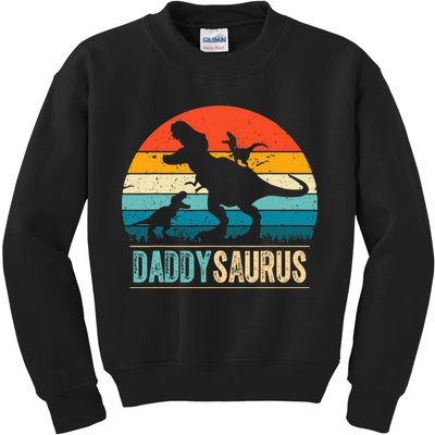 Daddysaurus T-Rex Dad Dinosaur Daddy Saurus Fathers Day Kids Sweatshirt