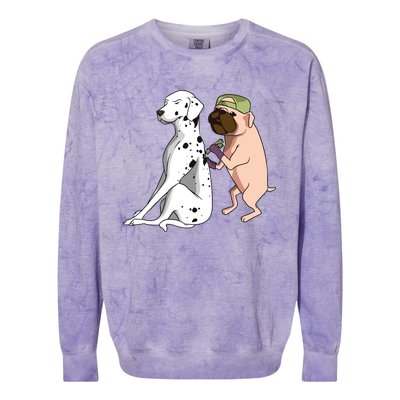 Dalmatian Tattoo Dog Lover Funny Pug Cute Dogs Colorblast Crewneck Sweatshirt