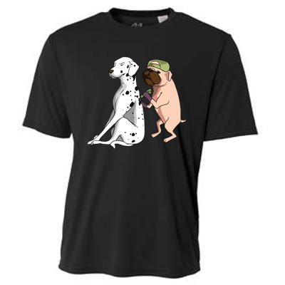 Dalmatian Tattoo Dog Lover Funny Pug Cute Dogs Cooling Performance Crew T-Shirt