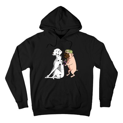 Dalmatian Tattoo Dog Lover Funny Pug Cute Dogs Hoodie