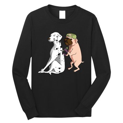 Dalmatian Tattoo Dog Lover Funny Pug Cute Dogs Long Sleeve Shirt