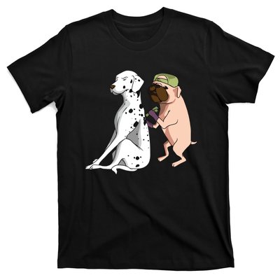 Dalmatian Tattoo Dog Lover Funny Pug Cute Dogs T-Shirt