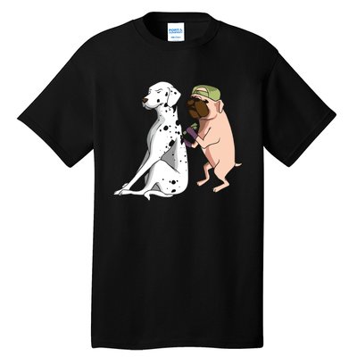 Dalmatian Tattoo Dog Lover Funny Pug Cute Dogs Tall T-Shirt