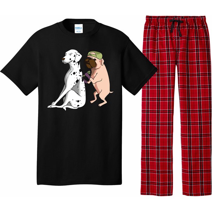 Dalmatian Tattoo Dog Lover Funny Pug Cute Dogs Pajama Set