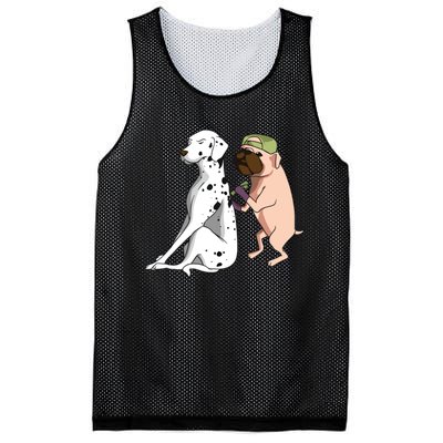 Dalmatian Tattoo Dog Lover Funny Pug Cute Dogs Mesh Reversible Basketball Jersey Tank