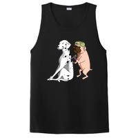 Dalmatian Tattoo Dog Lover Funny Pug Cute Dogs PosiCharge Competitor Tank