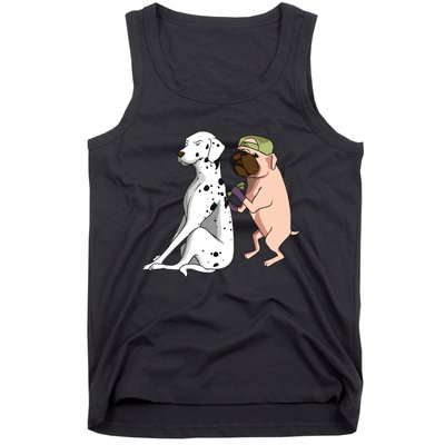 Dalmatian Tattoo Dog Lover Funny Pug Cute Dogs Tank Top