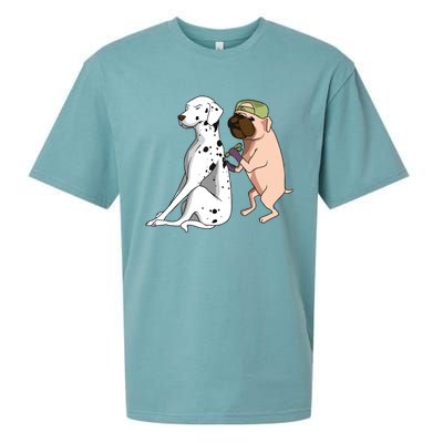 Dalmatian Tattoo Dog Lover Funny Pug Cute Dogs Sueded Cloud Jersey T-Shirt