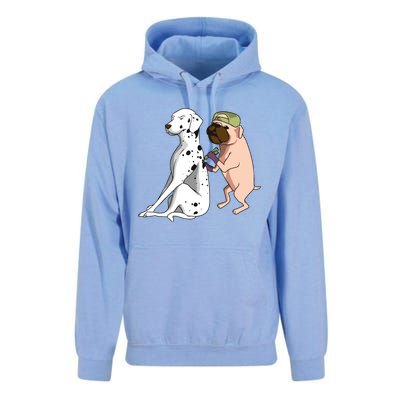 Dalmatian Tattoo Dog Lover Funny Pug Cute Dogs Unisex Surf Hoodie