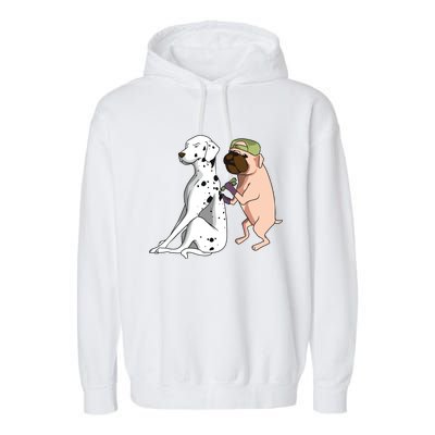 Dalmatian Tattoo Dog Lover Funny Pug Cute Dogs Garment-Dyed Fleece Hoodie