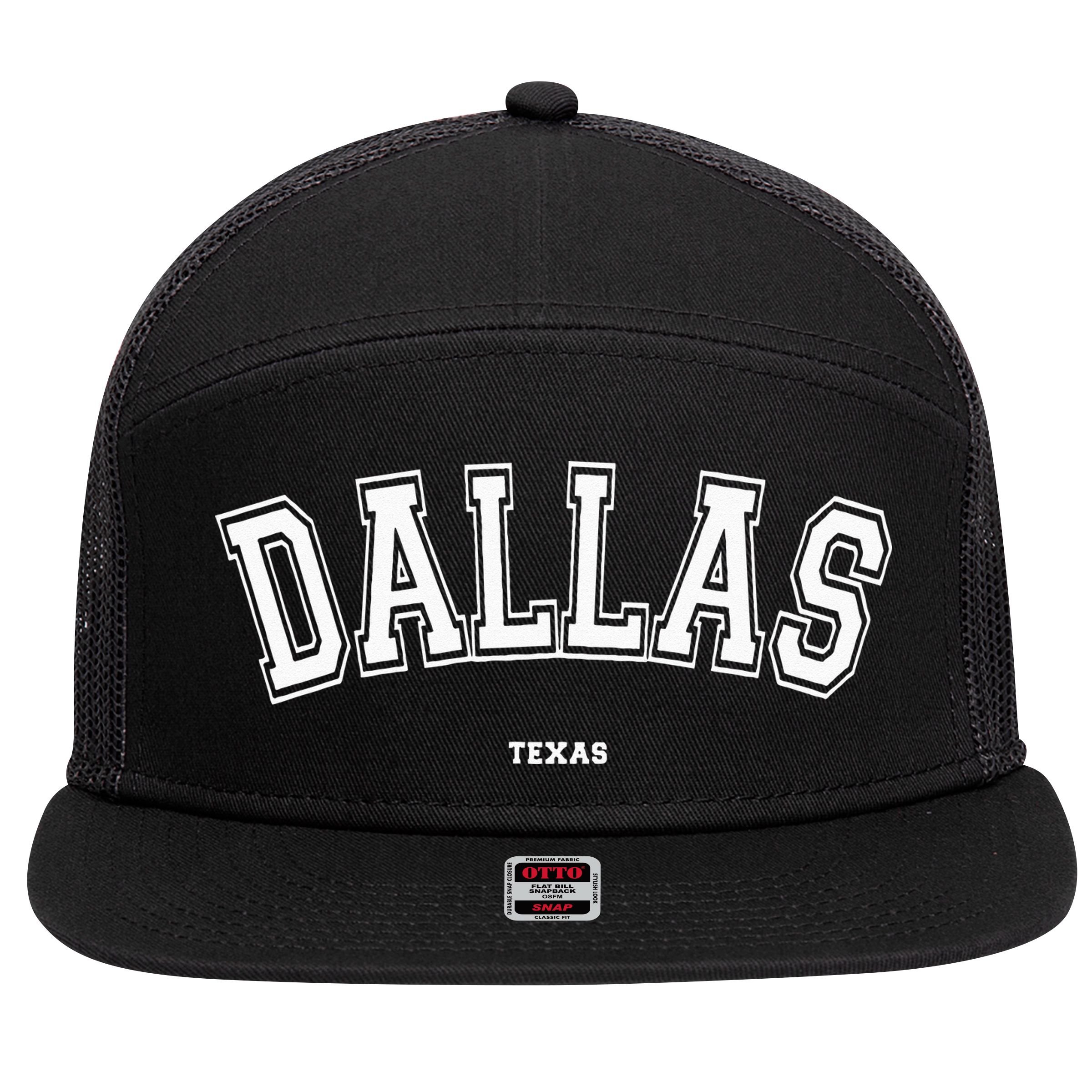 Dallas Texas 7 Panel Mesh Trucker Snapback Hat