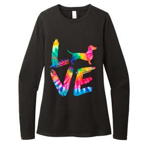 Doxie Tie Dye Love Dog Mom Dad Meaningful Gift Womens CVC Long Sleeve Shirt