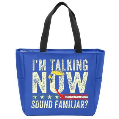 Donald Trump Debate Kamala IM Speaking Now Sounds Familiar Zip Tote Bag