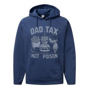 Dad Tax Definition Daddy Humor Dad Jokes Performance Fleece Hoodie