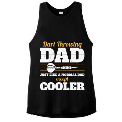 Dart Throwing Dad Dart Player Dart Club Father Darts Ladies PosiCharge Tri-Blend Wicking Tank