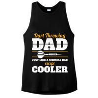 Dart Throwing Dad Dart Player Dart Club Father Darts Ladies PosiCharge Tri-Blend Wicking Tank