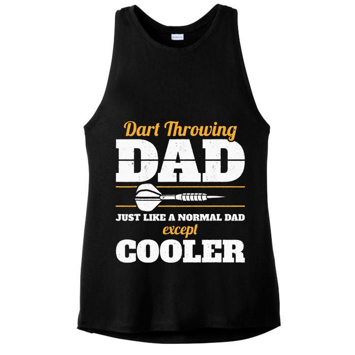 Dart Throwing Dad Dart Player Dart Club Father Darts Ladies PosiCharge Tri-Blend Wicking Tank