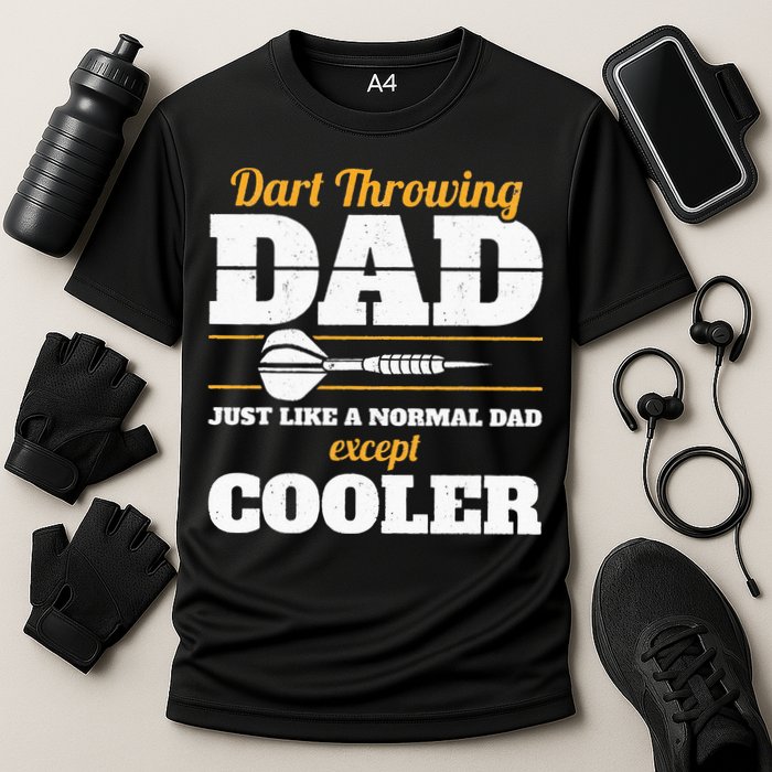 Dart Throwing Dad Dart Player Dart Club Father Darts Performance Shirt