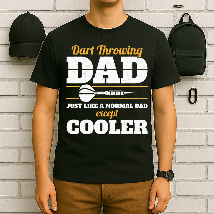 Dart Throwing Dad Dart Player Dart Club Father Darts T-Shirt