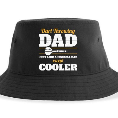Dart Throwing Dad Dart Player Dart Club Father Darts Sustainable Bucket Hat