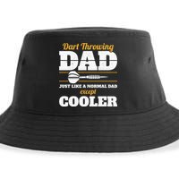 Dart Throwing Dad Dart Player Dart Club Father Darts Sustainable Bucket Hat