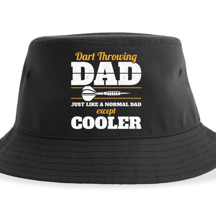Dart Throwing Dad Dart Player Dart Club Father Darts Sustainable Bucket Hat