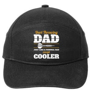 Dart Throwing Dad Dart Player Dart Club Father Darts 7-Panel Snapback Hat