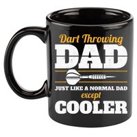 Dart Throwing Dad Dart Player Dart Club Father Darts 11oz C Handle Ceramic Mug