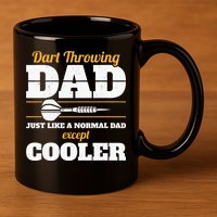 Dart Throwing Dad Dart Player Dart Club Father Darts 11oz C Handle Ceramic Mug
