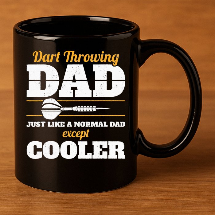 Dart Throwing Dad Dart Player Dart Club Father Darts 11oz C Handle Ceramic Mug