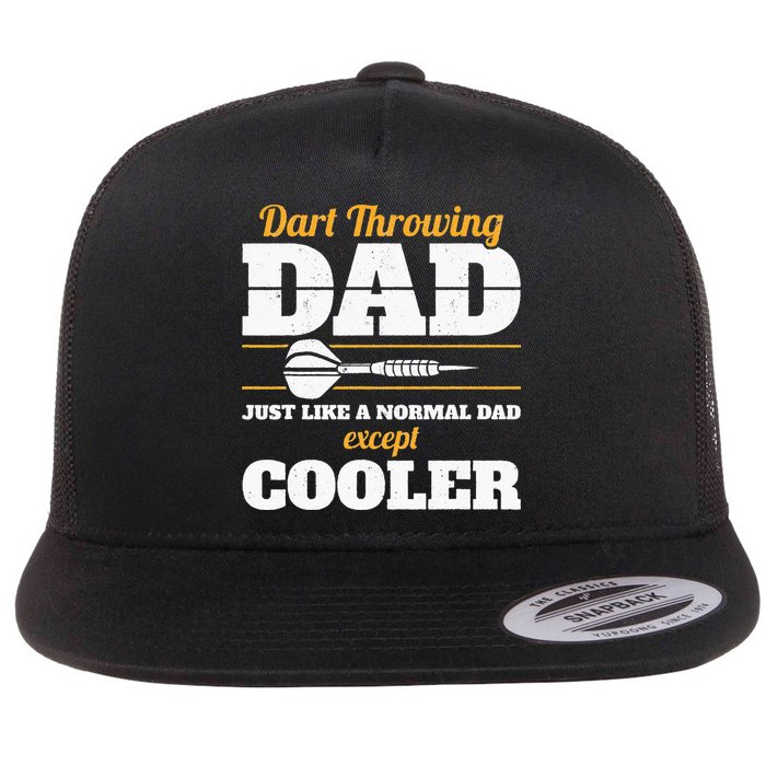 Dart Throwing Dad Dart Player Dart Club Father Darts Flatbill Hat