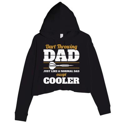 Dart Throwing Dad Dart Player Dart Club Father Darts Crop Fleece Hoodie