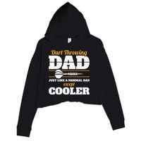 Dart Throwing Dad Dart Player Dart Club Father Darts Crop Fleece Hoodie