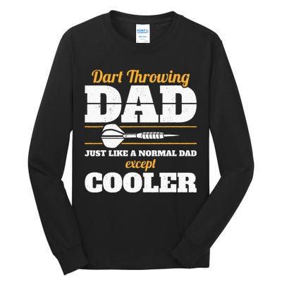 Dart Throwing Dad Dart Player Dart Club Father Darts Tall Long Sleeve T-Shirt