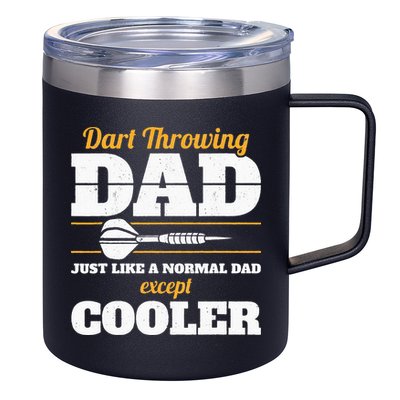 Dart Throwing Dad Dart Player Dart Club Father Darts 12oz Stainless Steel Coffee Mug