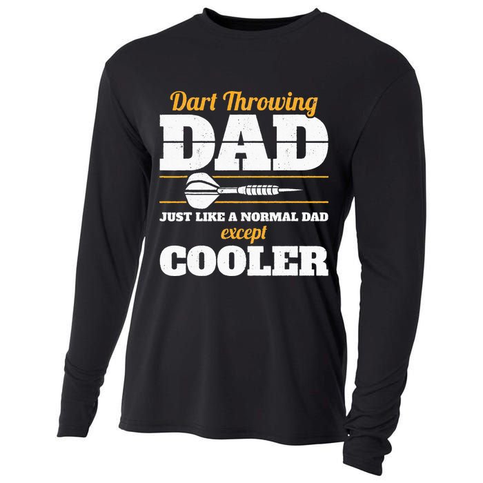 Dart Throwing Dad Dart Player Dart Club Father Darts Cooling Performance Long Sleeve Crew