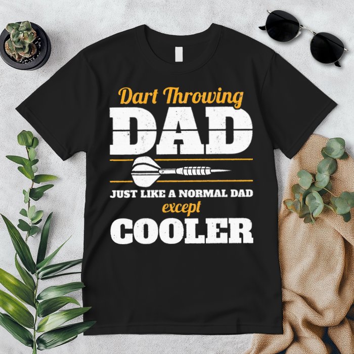 Dart Throwing Dad Dart Player Dart Club Father Darts Premium T-Shirt