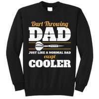 Dart Throwing Dad Dart Player Dart Club Father Darts Tall Sweatshirt