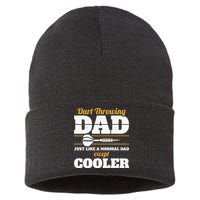 Dart Throwing Dad Dart Player Dart Club Father Darts Sustainable Knit Beanie