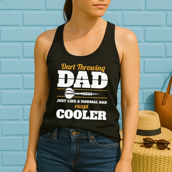 Dart Throwing Dad Dart Player Dart Club Father Darts Womens Tank Top